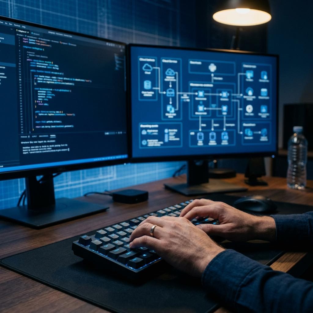Senior D365 F&O Developer at work